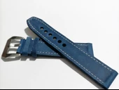 Fado& Fosil  Uyumlu &Her Saate Uyumlu greyzi  Deri Saat Kordonu 24  mm  (85)  mavi thumbnail 1