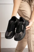 Siyah Gri Rahat Kalıp Kadın Sneaker - 1