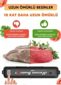 QASUL Otomatik Ev Tipi Gıda Vakumlama ve Mühürleme Makinesi - Yiyecek Tazeliği Koruma Cihazı 10 Adet Poşet Hediye - 4