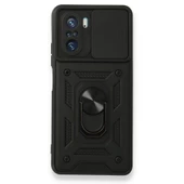 Smody Xiaomi Poco F3 İle Uyumlu Kılıf Kamera Korumalı Sürgülü Yüzüklü Standlı Tank thumbnail 3