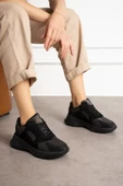 Siyah Gri Rahat Kalıp Kadın Sneaker - 2