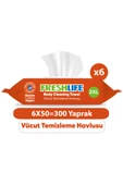 Freshlife Vücut Temizleme Havlusu 6x50 (300 Yaprak) - 1