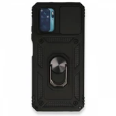 Smody Xiaomi Redmi Note 10 İle Uyumlu Kılıf Kamera Korumalı Sürgülü Yüzüklü Standlı Tank - 3