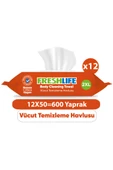 Freshlife Vücut Temizleme Havlusu 12x50 (600 Yaprak) - 1
