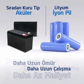 Powerful PGL-650 650VA 330W  Lityum İyon Pil Line interactive Ups Kesintisiz Güç Kaynağı  thumbnail 3