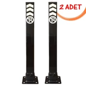 Bariyer Direği Kilitli Yatar Park Bariyeri Kişisel Katlanır Otopark Direk 60 cm (2 ADET) Siyah - 1