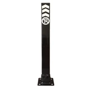 Bariyer Direği Kilitli Yatar Park Bariyeri Kişisel Katlanır Otopark Direk 60 cm (2 ADET) Siyah - 3