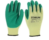 Starline E-54-G Lateks Kaplı Polyester Astarlı Kaydırmaz Camcı İş Eldiveni EN388-2132X - 1