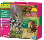 3d Dev Yer Yapbozu Safari 54 Parça Hayvanlar Puzzle - 1