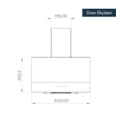 Kumtel Siyah Dokunmatik Cam Davlumbaz DA6-895 - 3