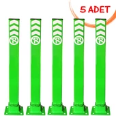 Kilitli Otopark Direği Bursa Katlanır Otopark Kilitli Yatar Park Bariyeri 60 cm (5 ADET) Yeşil - 1