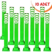 Otopark Direği İzmir Katlanır Bariyer Otopark Kilitli Yatar Park Bariyeri 60 cm (10 ADET) Yeşil - 1