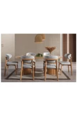 BiSandalye Bohem 6 kişilik Yemek Masası Takımı mutfak balkon ofis iç mekan takımları thumbnail 1