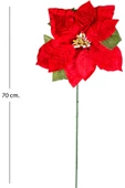 Yılbaşı Çiçeği Puansetya Kırmızı 62 Cm thumbnail 3