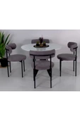 BiSandalye 4'lü Teddy Sandalye Mutfak Sandalyesi Saloncafe Restaurant Sandalyesi Siyah Ayak Sandalye(MASASIZ) - 2