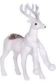 Yılbaşı Süsü Beyaz Atkılı Geyik Beyaz 20x9x32 cm thumbnail 2