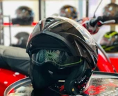 VRT MB808 Full Face Çene Açılır Güneş Vizörlü Motosiklet Kaskı M Beden Siyah - 7