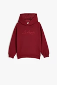 Koton Kız Çocuk Kapşonlu Sweatshirt Baskılı Uzun Kollu Üç İplik - 1