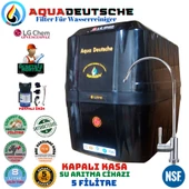 AQUA DEUTSCHE PREMIUM SİYAH MONTAJ DAHİL 8 LİTRE 5 FİLTRE 10 AŞAMA SU ARITMA CİHAZI - 1