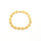 Çelik Bileklik Altın kaplama Kadın Sıralı Damla Model BLK-1055 - 2