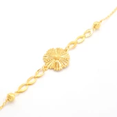 Çelik Bileklik Altın kaplama Kadın Çiçekli Model BLK-1052 - 4