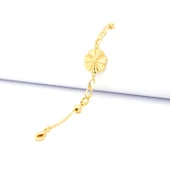 Çelik Bileklik Altın kaplama Kadın Çiçekli Model BLK-1052 - 1