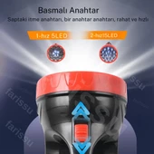 Gold Kama Uzun Mesafeli 15 Ledli Şarjlı El Feneri GK7775 - Kamp, Avcı, Balıkçı Feneri, Çadır Lambası - 5