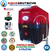 AQUA DEUTSCHE PREMIUM KIRIMIZI-SİYAH POMPALI MONTAJ DAHİL 8 LİTRE 5 FİLTRE 10 AŞAMA SU ARITMA CİHAZI thumbnail 1