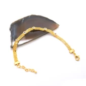 Çelik Bileklik Altın kaplama Kadın Işıltılı Zirkon Taşlı Model BLK-1049 thumbnail 3