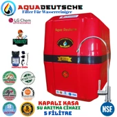 AQUA DEUTSCHE PREMIUM KIRMIZI SİYAH POMPALI MONTAJ DAHİL 8 LİTRE 5 FİLTRE 10 AŞAMA SU ARITMA CİHAZI thumbnail 1