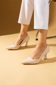 Pembe Potin Kadeh Topuklu Jurdan Taban Kadın Stiletto 009-2924-24Rugan - 1