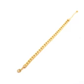 Çelik Bileklik Altın kaplama Kadın Figaro Zincir Model BLK-1051 thumbnail 5