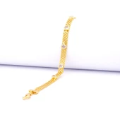 Çelik Bileklik Altın kaplama Kadın Işıltılı Zirkon Taşlı Model BLK-1049 thumbnail 1