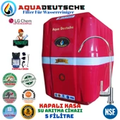 AQUA DEUTSCHE PREMIUM KIRMIZI BEYAZ POMPALI MONTAJ DAHİL 8 LİTRE 5 FİLTRE 10 AŞAMA SU ARITMA CİHAZI thumbnail 1