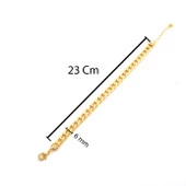 Çelik Bileklik Altın kaplama Kadın Figaro Zincir Model BLK-1051 thumbnail 3