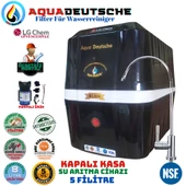 AQUA DEUTSCHE PREMIUM SİYAH BEYAZ POMPALI MONTAJ DAHİL 8 LİTRE 5 FİLTRE 10 AŞAMA SU ARITMA CİHAZI - 1