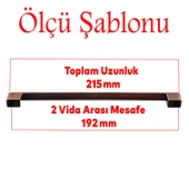Metal Kulp 192 mm Eskitme Antik Bakır Mobilya Mutfak Çekmece Kapak Dolap Kulpu Kulbu Kulpları thumbnail 3