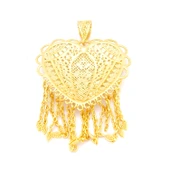 Altın Kaplama İşlemeli Hint işi İmitasyon Kolye ucu TGR-590 thumbnail 4