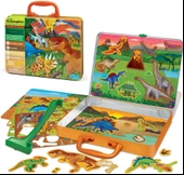 Dinozorlar Mıknatıslı Oyun Seti Magnetler Metal Kutulu - 3