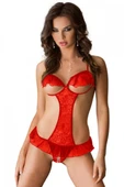 LOE KIRMIZI TÜL DETAYLI BODYSUIT  2053 - 1