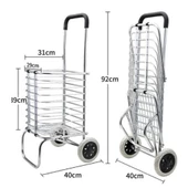 Katlanabilir Taşınabilir Alışveriş ve Taşıma  Arabası thumbnail 3