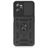 Smody Realme C35 İle Uyumlu Kılıf Kamera Korumalı Sürgülü Yüzüklü Standlı Tank thumbnail 3