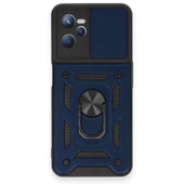 Smody Realme C35 İle Uyumlu Kılıf Kamera Korumalı Sürgülü Yüzüklü Standlı Tank thumbnail 2