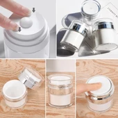 Periboia 50 ML Doldurulabilir Pompalı Vakumlu Krem Fondoten Sıvı Kozmetik Şişesi Akrilik - 4