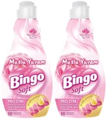 Bingo Soft Çamaşır Yumuşatıcı Konsantre 1440ML Manolya Bahçesi (2 Li Set) - 1