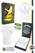 Fenerbahçe Orijinal Palamut Logo Sıfır Yaka Çocuk T-Shirt Spor Bileklik Hediyelik Set Ahşap Kutulu - 1