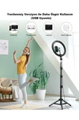 Anunnaki 10 İnç Ring Light Youtuber Tiktok Çekim Işıklı Telefon Tutucu Selfie Makyaj Işığı 2.1 M Tripod - 3