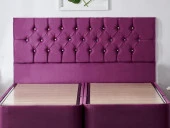Niron Violet Çift Kişilik Yatak Başlığı - 140 cm Mor Kumaş Başlık - Baza ve Karyola Başlığı - 1