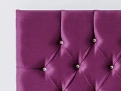 Niron Violet Çift Kişilik Yatak Başlığı - 140 cm Mor Kumaş Başlık - Baza ve Karyola Başlığı - 3