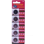 TIANQIU CR2016 LİTYUM PİL 5Lİ PAKET - 1